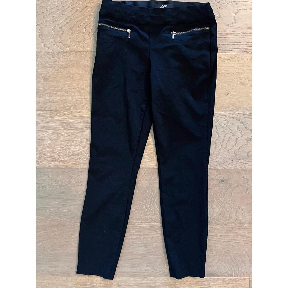 Bengaline Pull On Skinny Ankle Pant (Juniors) Leighton Black Size Med EUC